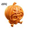 Cute Skull Doll Pumpkin Ornament, Hollow Ghost Face Design, 3D Printed Niche Halloween Tabletop Decor Detailed Layered Figurine, for Desktop