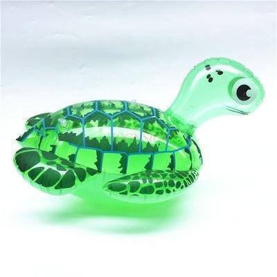 Tortue Gonflable Nouveau Canard Gonflable pour Enfants avec Lumière Clignotante Corde à Ressort Grenouille avec Corde Tortue PVC Animal pour Enfants vert