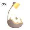 Safe PVC ABS Room Decor Sleeping Cat Night Light for Kids, Rechargeable LED Nursery Lamp, Portable USB Charging Adjustable Brightness Bedside