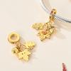 Copper Golden Autumn Series Charms Maple Leaves Pendants Pumpkin Beads Fit Original Bracelet Diy Jewelry Gift