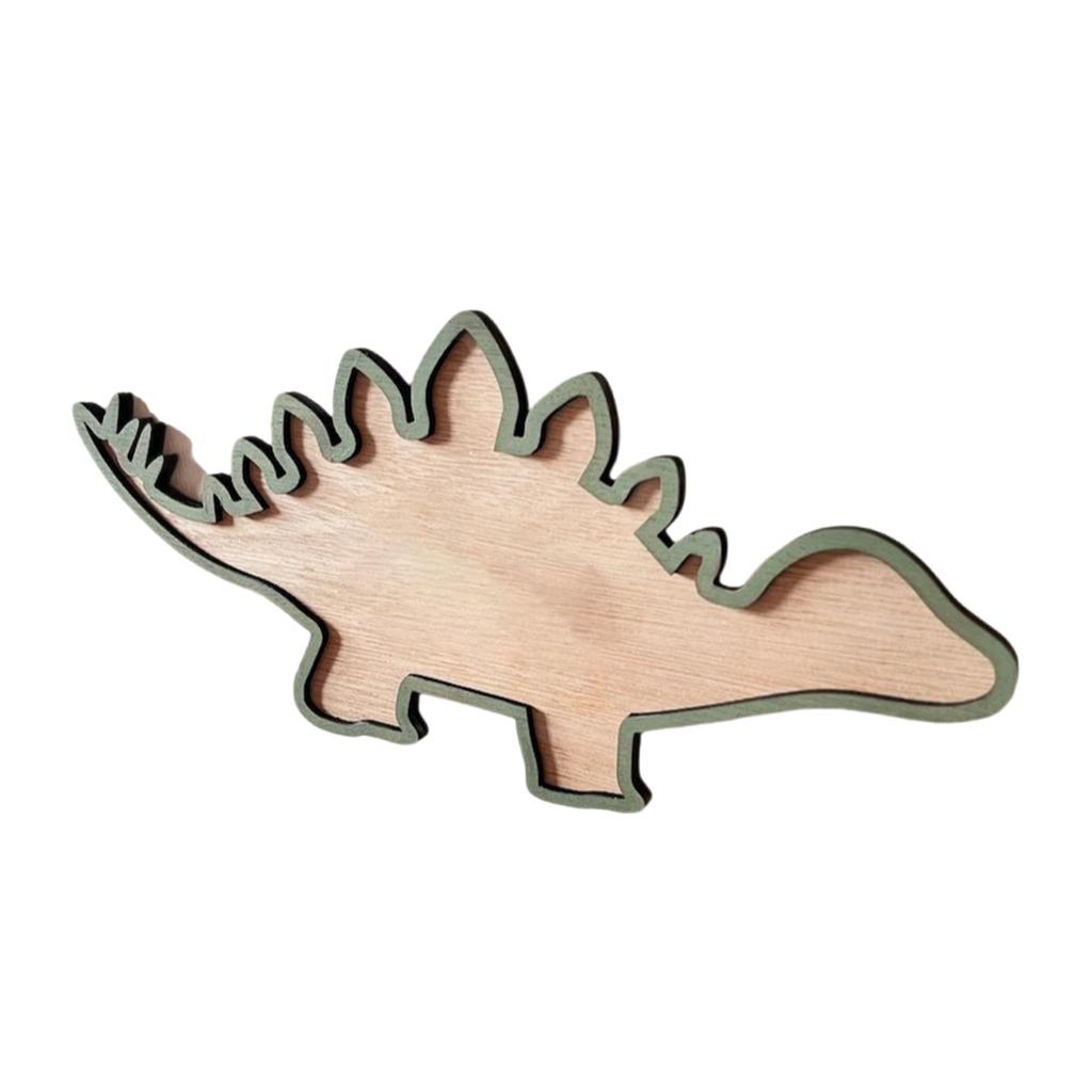Child's Bedroom Dinosaur Wall Hanging Made of Safe Wood Perfect for Preschool and Home Decoration