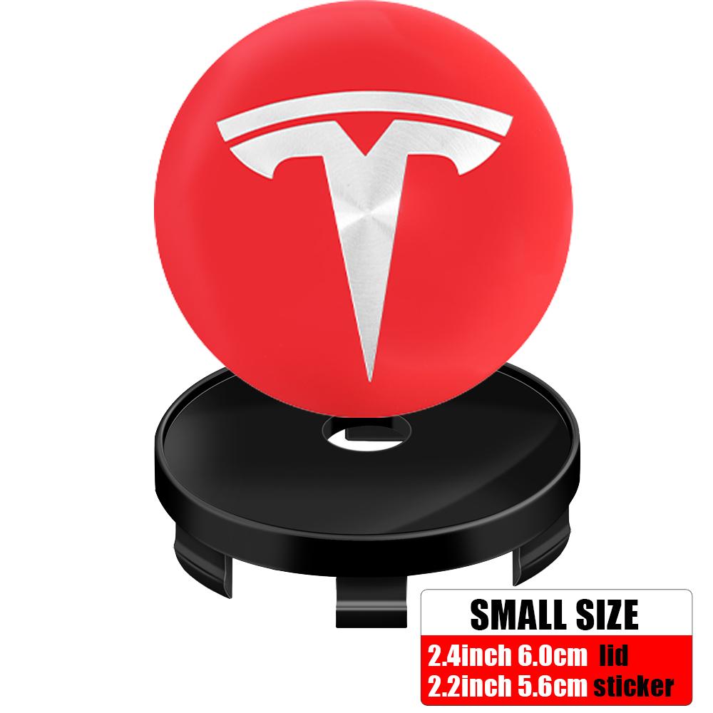 4 Stück 60mm Tesla Auto Radnabenkappen Embleme Auto Logo Auto-Styling Zubehör Für Tesla Model 3 Y S X X Roadster Spule