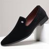 Fashion Britain Fashion Pointed White Blue Flats Shoes For Men's Velvet Casual Loafers Formal Dress Footwear Sapatos Tenis Masculino