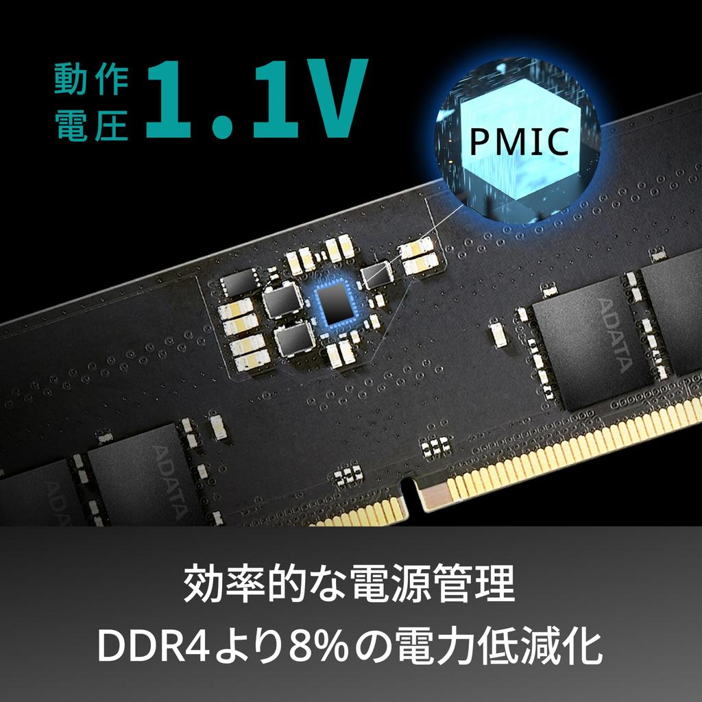Adata PC Memory DDR5 16GB 5600MHz for Desktop U-DIMM AD5U560016G-S-I