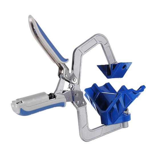 90-Degree Corner Clamp Ergonomic Handle Adjustable Thickness Multipurpose Handheld Right Angle Clamp Woodworking Tool