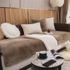 Winter Thick Rabbit Velvet Sofa Cushion Super Soft Chaise Lounge Couch Cover Sofa Towel Non -Slip Couch Slipcovers Home Decor