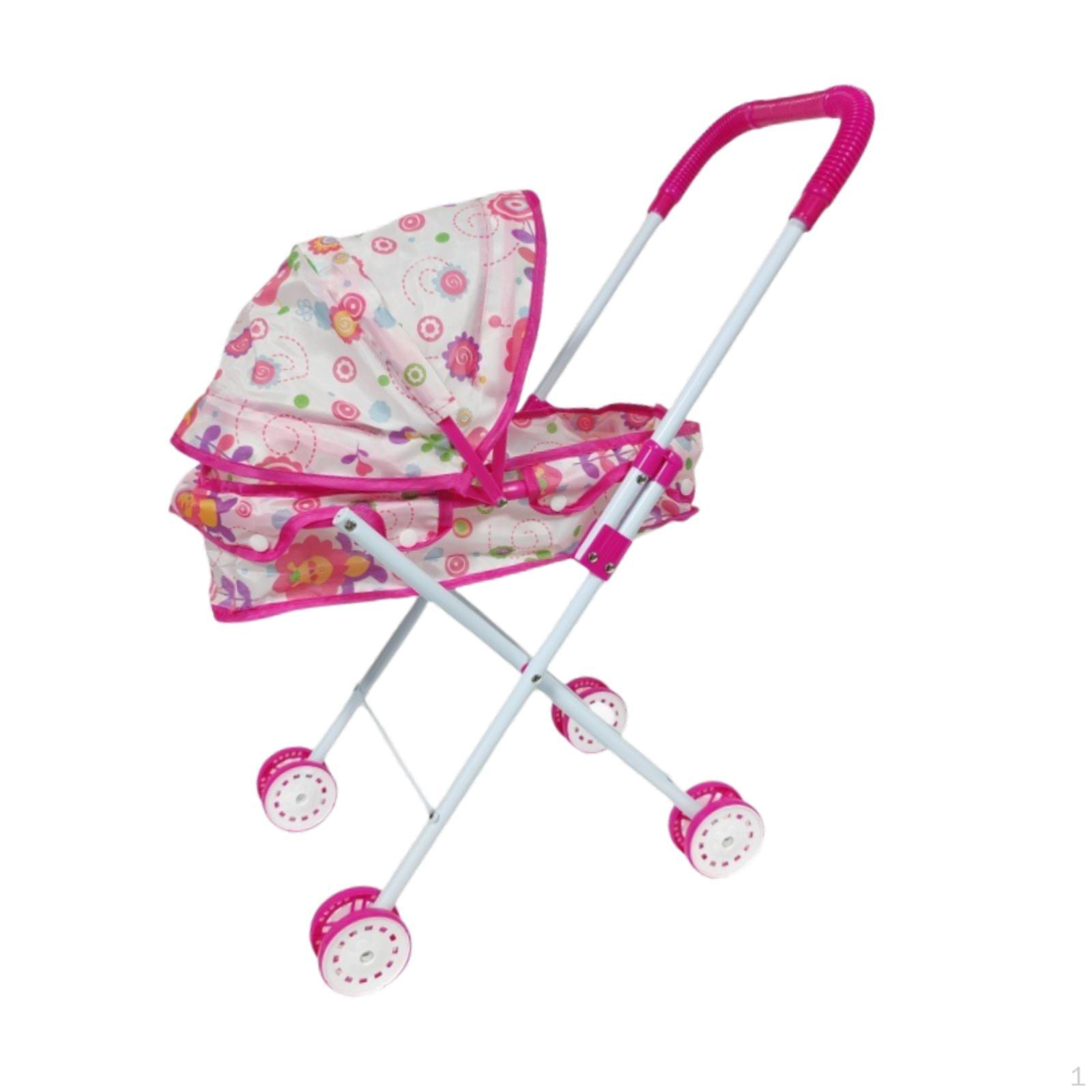 

Кукольная коляска Легкое хранение Детская игрушка для возраста 3+ Коллекция Имитация Прогулочная коляска Складная Lion pattern