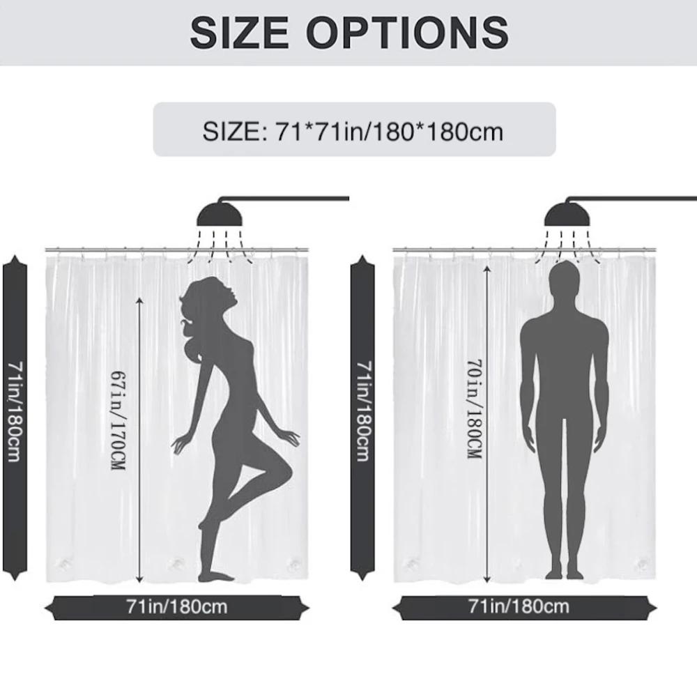 1 szt. 180X180Cm Poliestrowa Zasłona Prysznicowa z Metalowymi Oczkami i Plastikowymi Haczykami Materiałowa Zasłona Kąpielowa do Dekoracji Łazienki