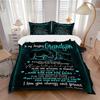 3pcs Grandson Love Quotes Duvet Cover Set - Machine Washable, Includes 1 Cover and 2 Pillowcases, No Core Included Yy251013146