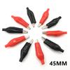 10pcs/lot 28MM Metal Alligator Clip S4 Crocodile Electrical Clamp for Testing Probe Meter Black Red Dropshipping