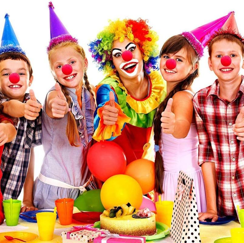 100/1Pcs Red Sponge Ball Foam Sponge Red Funny Clown Nose Funny Circus Performance Party Halloween Decoration Make Up Props