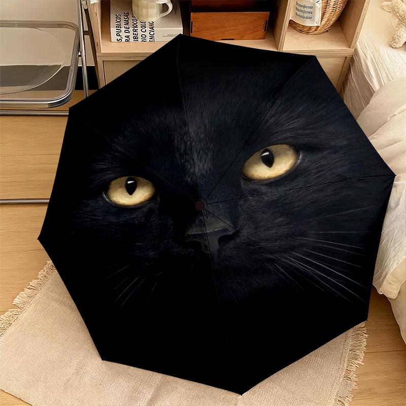 1 Stück Katzen Schmetterlinge Automatischer Regenschirm - Geeignet für Reisen Outdoor Tragbarer Regenschirm Geburtstagsgeschenk Tägliche Notwendigkeiten
