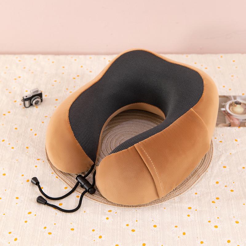 Soft Travel Pillow U Shaped Travel Healthcare Memory Foam Slow Rebound Filler Neck Cervical Airplane Pillow Neck Cushion