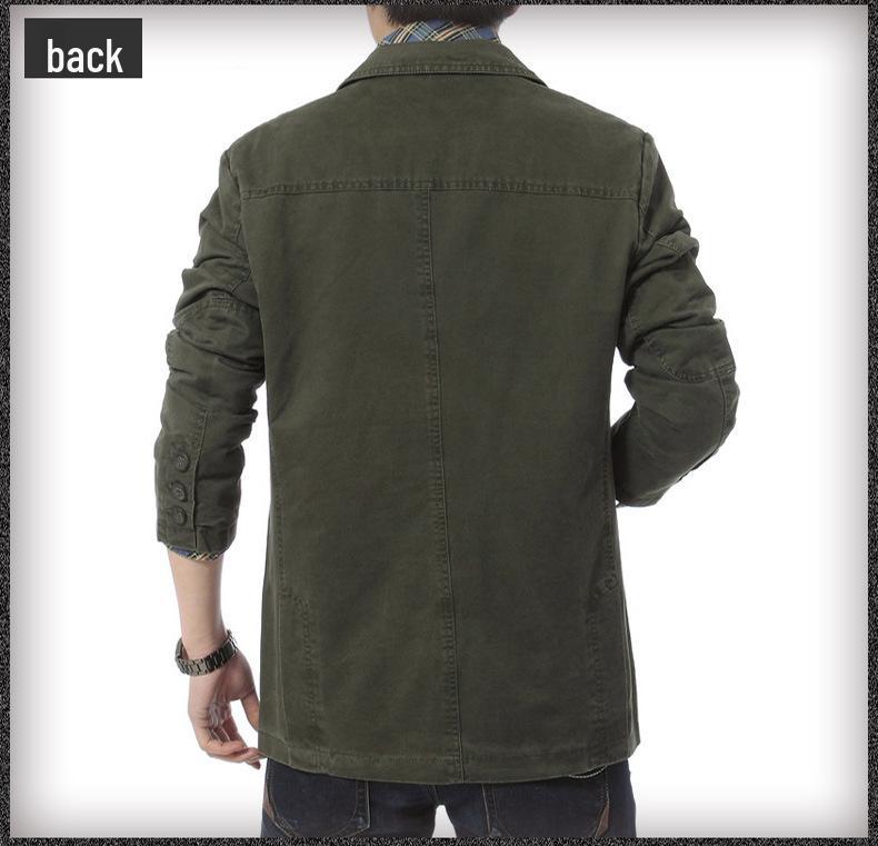 Cross-Border Men's Cotton Casual Jacket: Trendy Autumn/Spring Fashion Suit