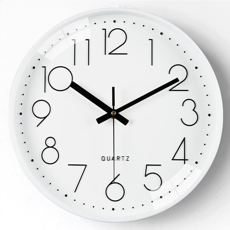 12-inch 30cm Simple Living Room Wall Clock Three-dimensional Digital Scale Mute Clock
