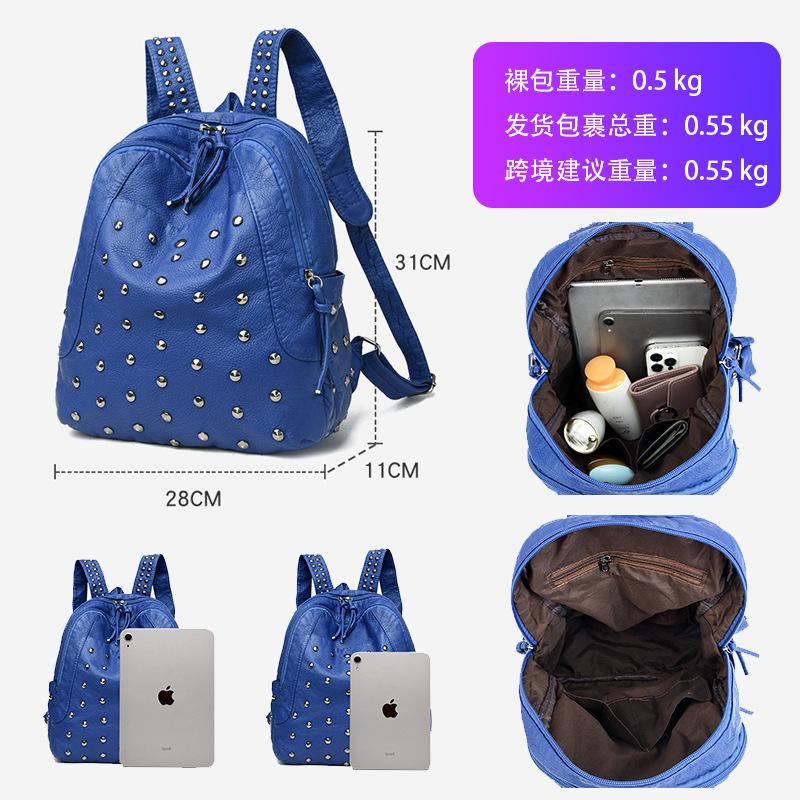 Premium-Sinn große Kapazität Niet-Rucksack Damen neuer Freizeit-Reiserucksack Studenten-Schultasche Damen-Tasche