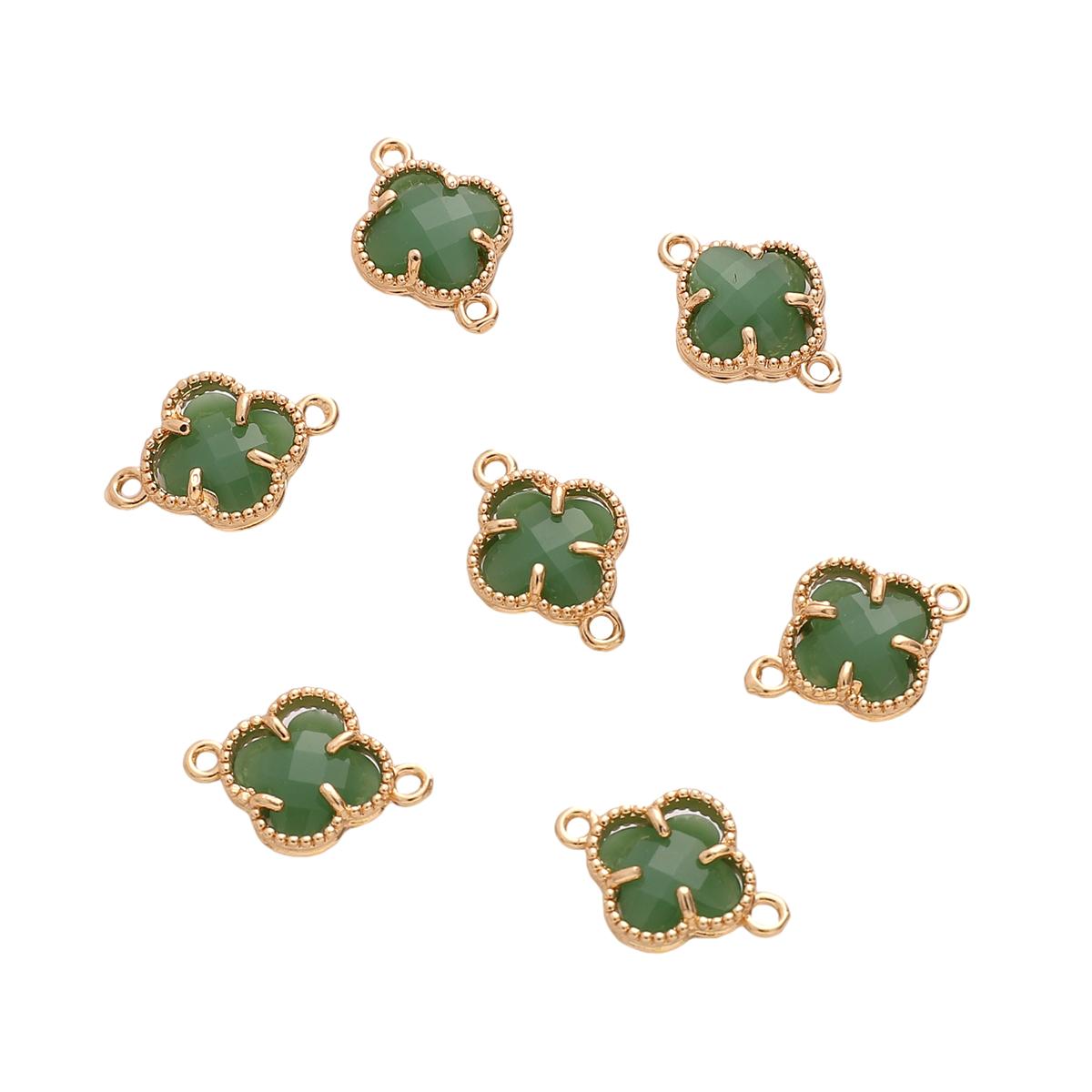 

Медный кулон со стразами и цирконием, обернутый в траву, двойной подвесной шарм для самостоятельного изготовления ювелирных изделий, аксессуаров для рукоделия 12x17mm светло-зеленый