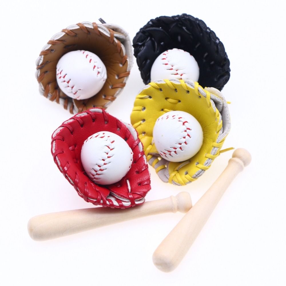 Multicolor Miniature Softball Set 1/6 1/12 Cake Topper NEW Doll Baseball Kits  Doll House