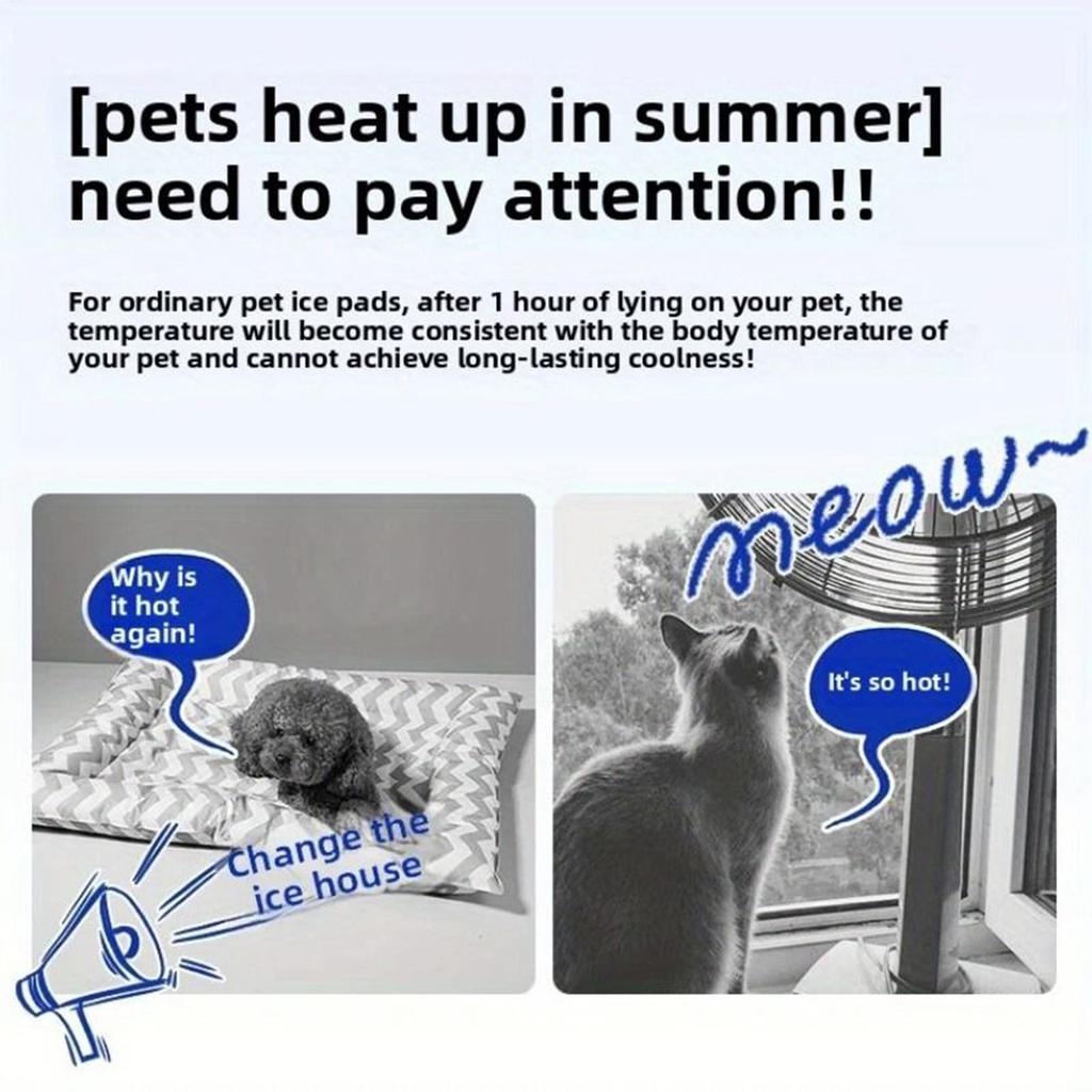 Air Conditioner Cat House Cooling House For Outdoor Cats Foldable Shelter Dog Bed Pet Supplies With Ice Packs For Indoor Outside