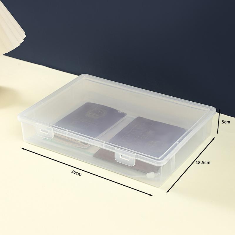 Desk Book Storage Box A4 File Plastic Transparent Student Test Paper Stationery Office Sorting Id Box