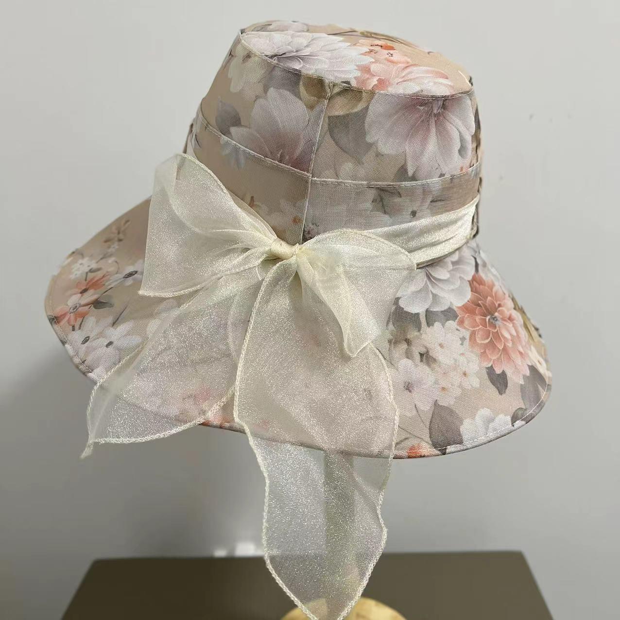 

Шляпа для женщин весной и летом. Защитная шляпа от солнца для матерей среднего и пожилого возраста, тонкая дышащая шапка для бассейна, шляпа рыбака, летняя шляпа от солнца. M（56-58cm）