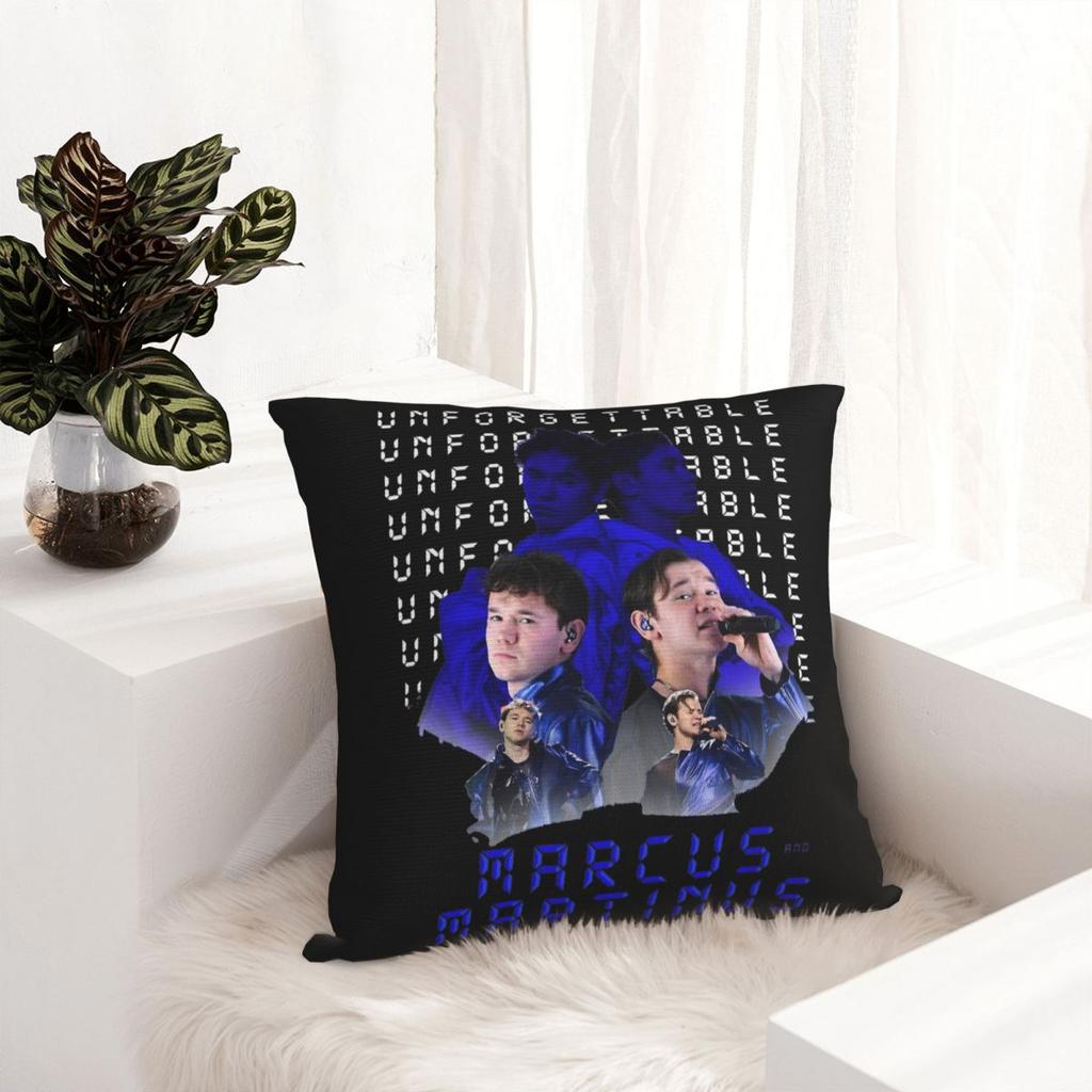 Marcus En Martinus Zweden Kussensloop Dubbelzijdig Bedrukken Polyester Kussenhoes Cadeau Sierkussenhoes Huis Vierkant