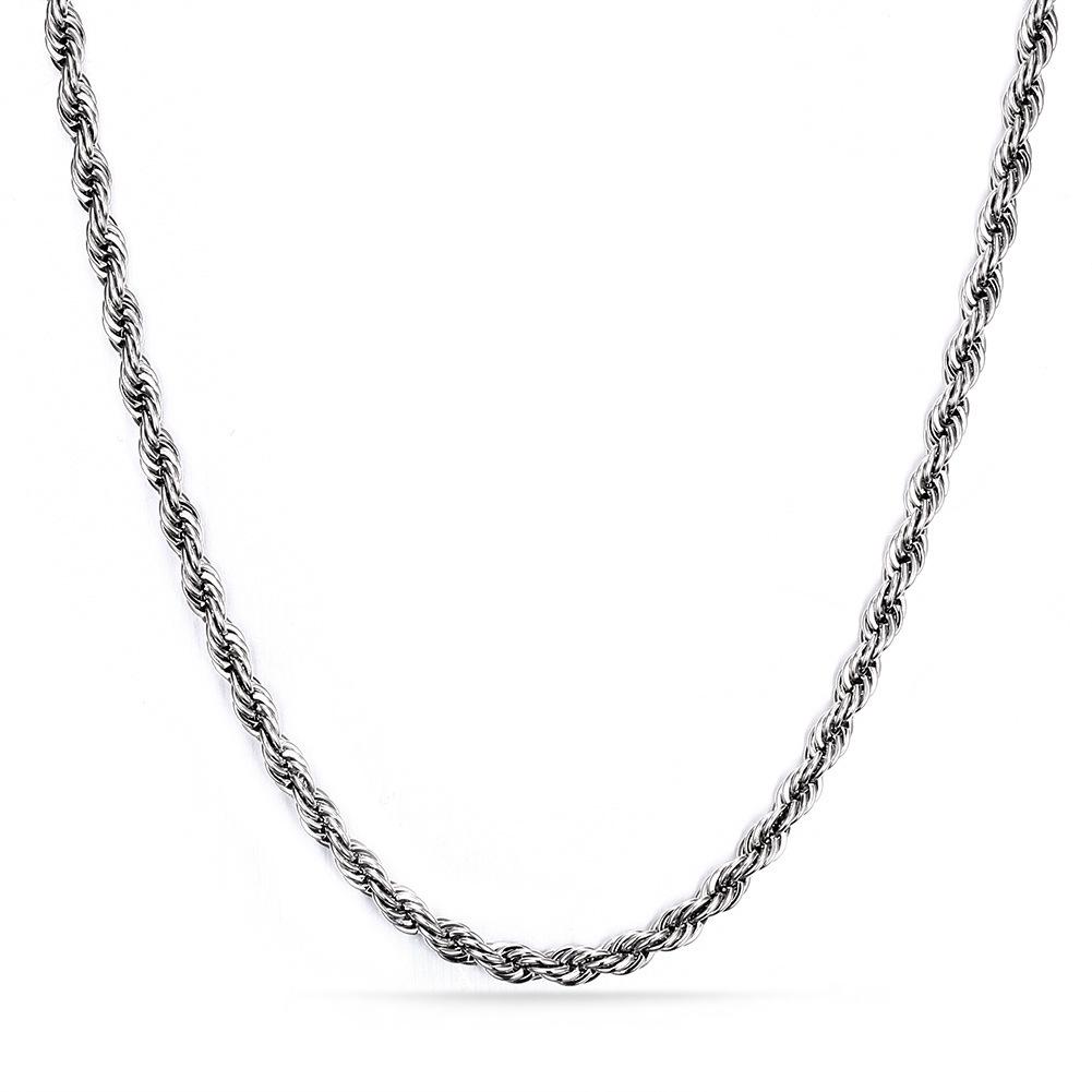 Europäische & Amerikanische Titanstahl Gedrehte Schlüsselbeinkette - 2/3/4/5mm, Edelstahl Mehrlagige Goldene Drehkette für Damen