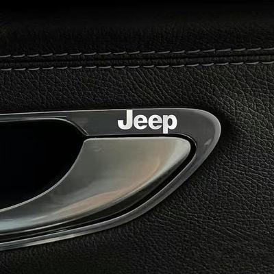 Pegatina Coche Jeep Calcomanía Metal Decoración Logotipo Insignia Pegatina Universal Impermeable Resistente al Calor Decoración Interior Coche Pegatina Coche (Jeep, 5 piezas)