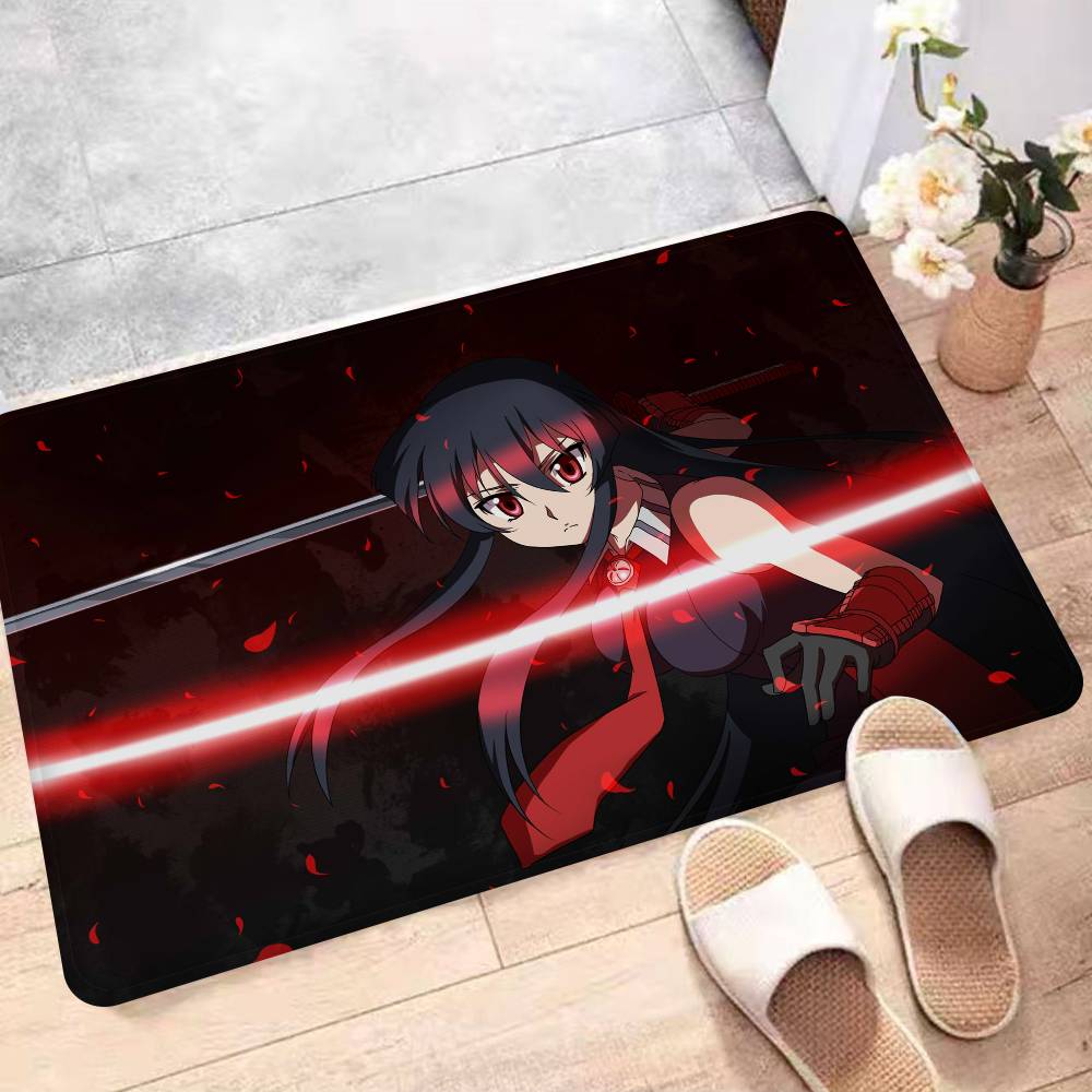 Anime Akame Ga K-kill Badematte Rutschfest Wasserabsorbierend Langer Streifen Kissen Schlafzimmermatte Willkommen Fußmatte