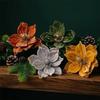 Three-Layer Xmas Poinsettia Ornament Velvet Texture Christmas Tree Decor  Christmas Tree