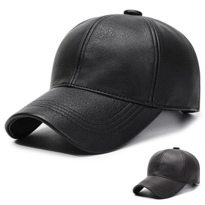 Boné de beisebol unissex, sólido, masculino, feminino, couro pu, hip hop, snapback, para homens, mulheres, bonés de beisebol, chapéu de sol ajustável, chapéus de caminhoneiro