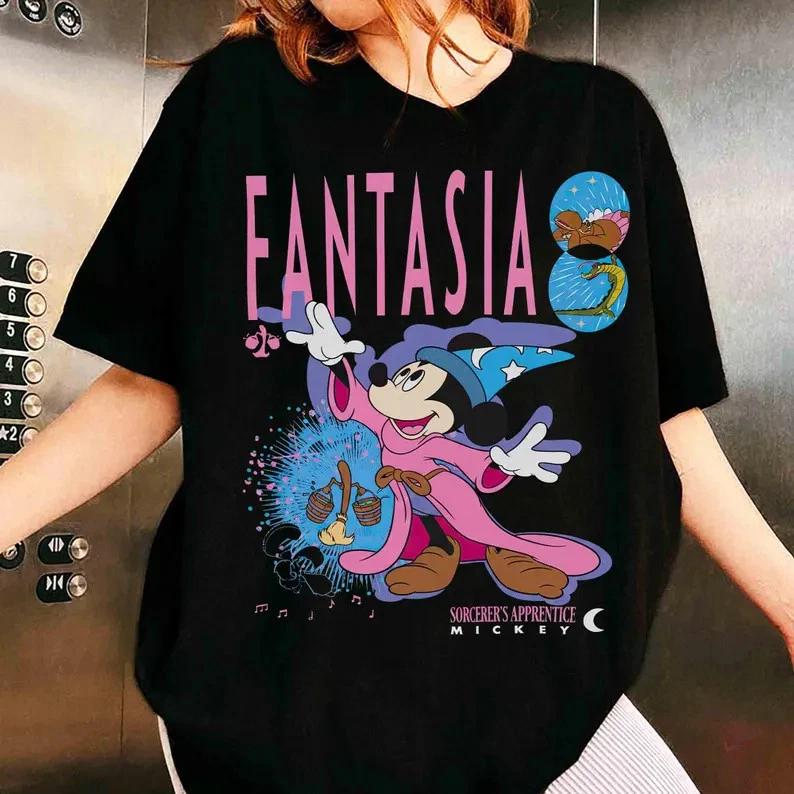 Mouse Sorcerer Fantasia Shirt Apprentice Light Up S