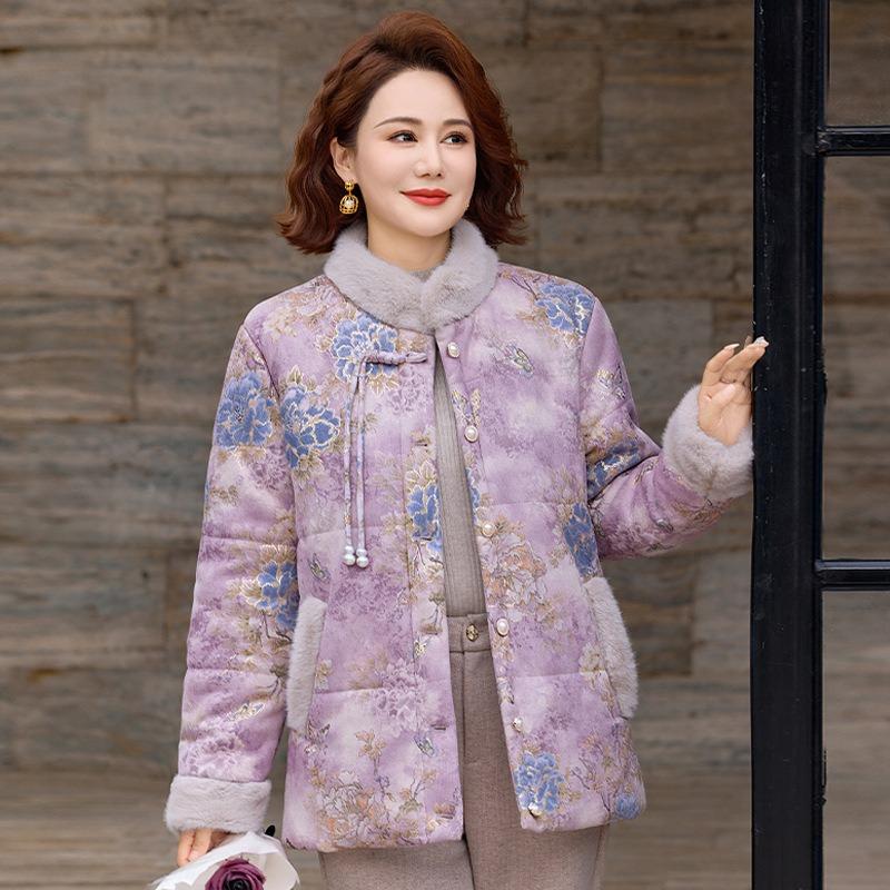 Padded Clothes Chinese Women's Padded Jackets, Piled and Thickened Warm Jackets Chinese Padded Clothes Women
