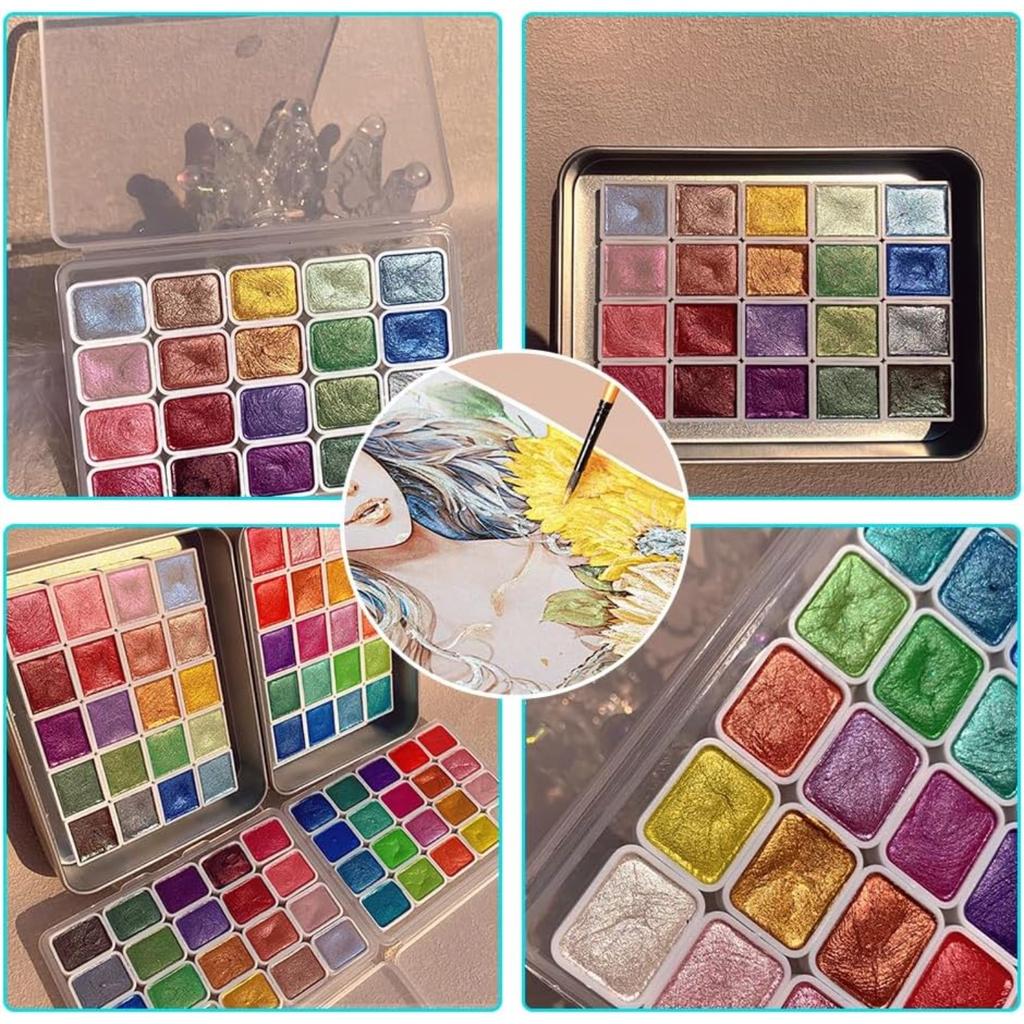 20 Colors Watercolor Painting Set, 2026 New Mini Forestry Shifting Watercolor Painting Set, Crafts Painting Supplies, Drawing Christmas Gifts