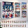 Collectible Christmas Figurines for Enthusiasts Cow Ornament Advent Calendar 2026, 24 Days 2D Acrylic Hanging Pendant Portable Decorations Home