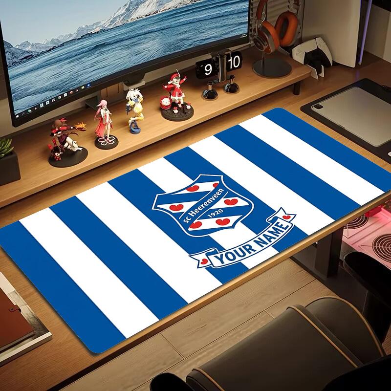 SC Heerenveen Druck Kissen Rutschfest Laptop Tablet Großes Mauspadd XXL Matte Mini-PC Spielmatte Mit Verriegeltem Rand