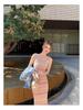 Women's Rainbow Stripe Sleeveless Knit Tank Dress - Slim Fit Summer Mid-Length