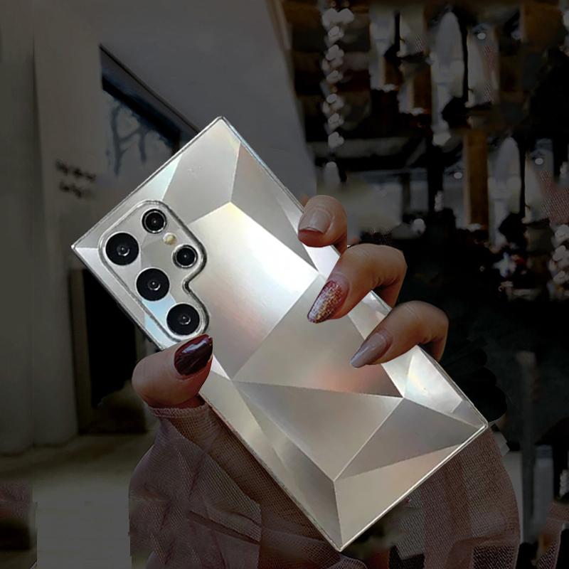 Powłoka laserowa z brokatem diamentowym wzór etui do Samsung Galaxy A54 A34 A24 A14 A73 A53 S22 S23 S24 Ultra Plus iPhone 15 14 13 Pro Max twarda miękka obudowa