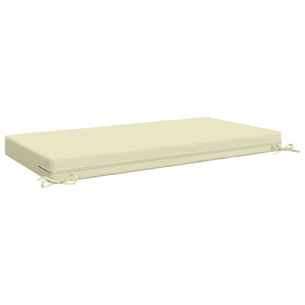 Seat Cushion SOEST 100percent  Polyester Cream 120 X 60 X 10 Cm