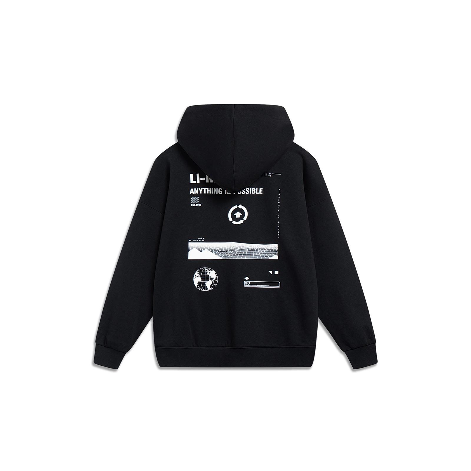 Li-Ning Anything Is Possible Graphic Hoodie Black Men s AWDT599-1 S
