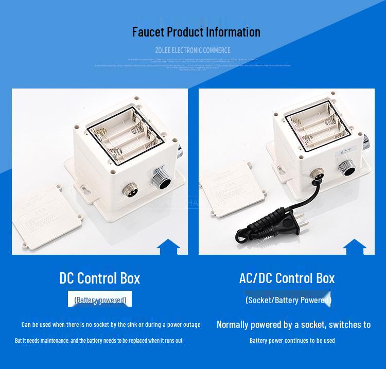 Smart Copper Infrared Sensor Faucet for Hot/Cold Water