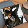 Gothic Dark Lupin Pillow Case Square Double-Sided Printing Short Plush Sofa Cushion Cover Bedroom Bedside Pillow