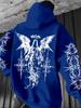 Angelement Graffiti Impression Épine Street Hip Hoodie Unisexe Coupe Régulière Couleur Unie Impression Pull Décontracté à Manches Longues