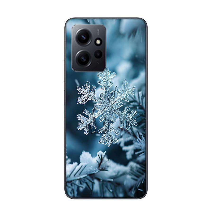 Snowflake Winter White Snow Christmas Phone Case For Redmi Note 14 15 Pro 5G 13 12 Pro Plus 11 11T 11E 11S 10 Pro 10S 9 9S Cover