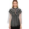 Women 20s Flapper Long Fringed Shawl Sequin Beaded Tassel Evening Cape Wrap for Wedding Reception Special Events