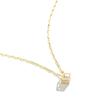 Korean Zircon Crystal Hollow Square Necklace for Women Stainless Steel Square Pendant Necklace Fashion Clavicle Chain Jewelry