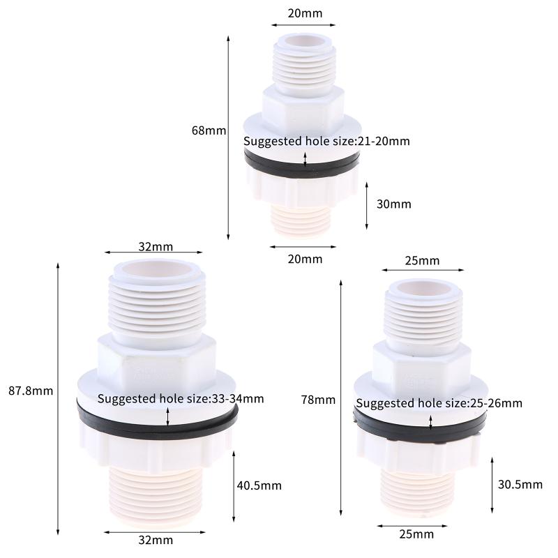 Garden Water Pvc Outer Wire Pipe Connector For Water Tank Water Tower Oil Tank Water Bucket Fish Tank Interface