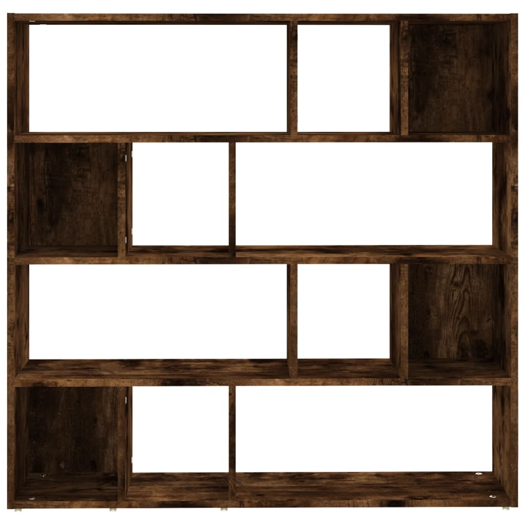 Bookshelf Room Divider Smoked Oak 105 x 24 x 102 cm
