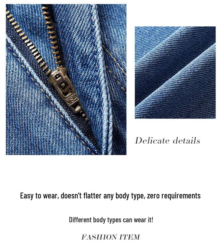 Jeans Évasés Brodés Style Rétro Américain pour Femmes - Collection Printemps/Automne 2026 Pantalons Amples Amincissants Coupe Droite Longueur Cheville Tendance