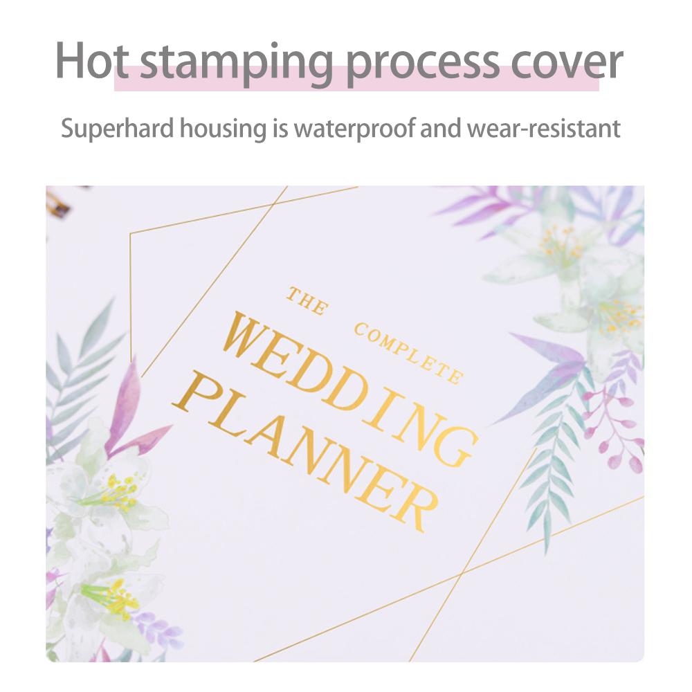Wedding Planner Book for the Bride Wedding Planning Organizer with 5 Tabbed Sections 11.4x9.4in Hardcover with Metal